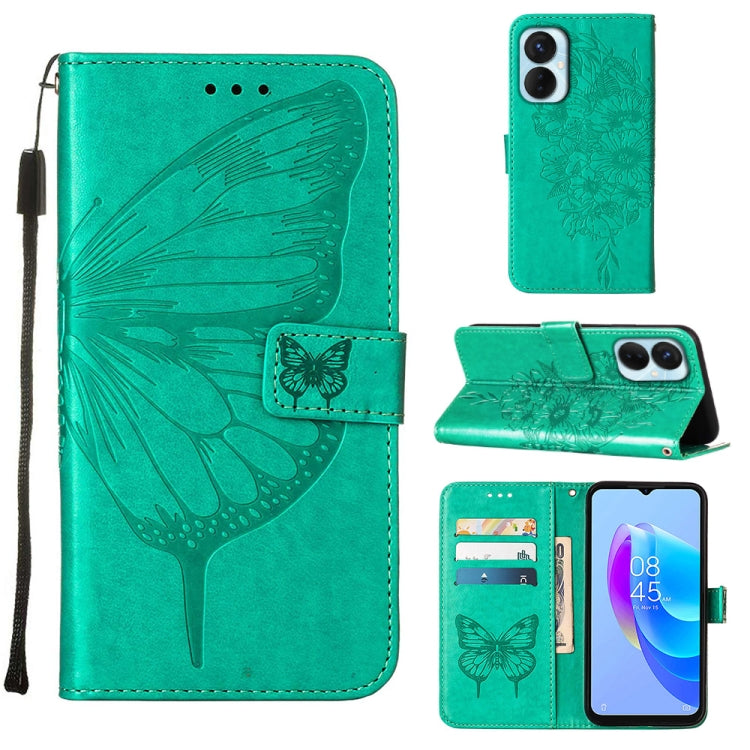 Custodia per telefono in pelle con vibrazione a farfalla goffrata, For Tecno Spark 9 Pro/Spark 9T, For vivo S10e 5G/V23e 4G/V23E 5G/Y75 4G, For vivo Y02S