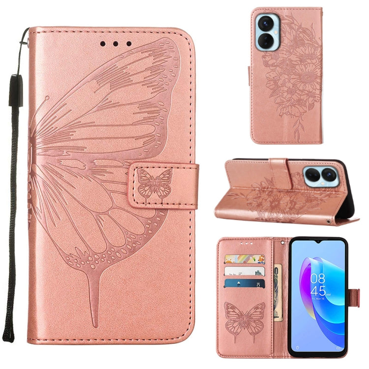 Custodia per telefono in pelle con vibrazione a farfalla goffrata, For Tecno Spark 9 Pro/Spark 9T, For vivo S10e 5G/V23e 4G/V23E 5G/Y75 4G, For vivo Y02S