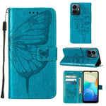 Custodia per telefono in pelle con vibrazione a farfalla goffrata, For vivo Y77 5G Global, For ZTE Blade A52, For ZTE Blade A72 5G
