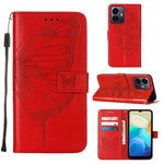 Custodia per telefono in pelle con vibrazione a farfalla goffrata, For vivo Y77 5G Global, For ZTE Blade A52, For ZTE Blade A72 5G