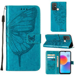Custodia per telefono in pelle con vibrazione a farfalla goffrata, For vivo Y77 5G Global, For ZTE Blade A52, For ZTE Blade A72 5G