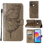 Custodia per telefono in pelle con vibrazione a farfalla goffrata, For vivo Y77 5G Global, For ZTE Blade A52, For ZTE Blade A72 5G