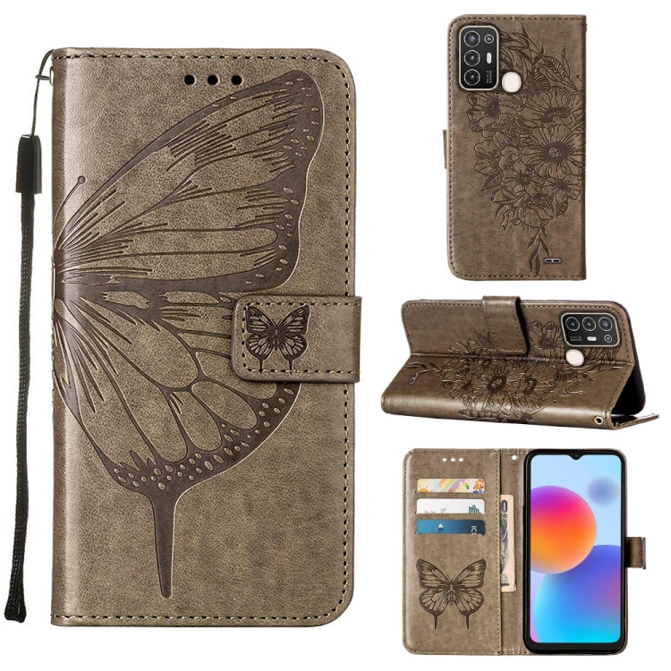 Custodia per telefono in pelle con vibrazione a farfalla goffrata, For vivo Y77 5G Global, For ZTE Blade A52, For ZTE Blade A72 5G