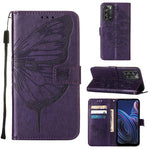 Custodia per telefono in pelle con vibrazione a farfalla goffrata, For vivo Y77 5G Global, For ZTE Blade A52, For ZTE Blade A72 5G