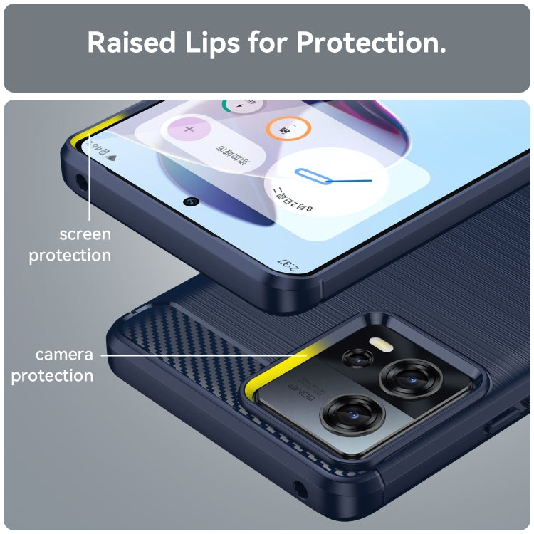Custodia per telefono TPU in fibra di carbonio con trama spazzolata, For Motorola Edge 30 Fusion/Moto S30 Pro, For Xiaomi Redmi A1