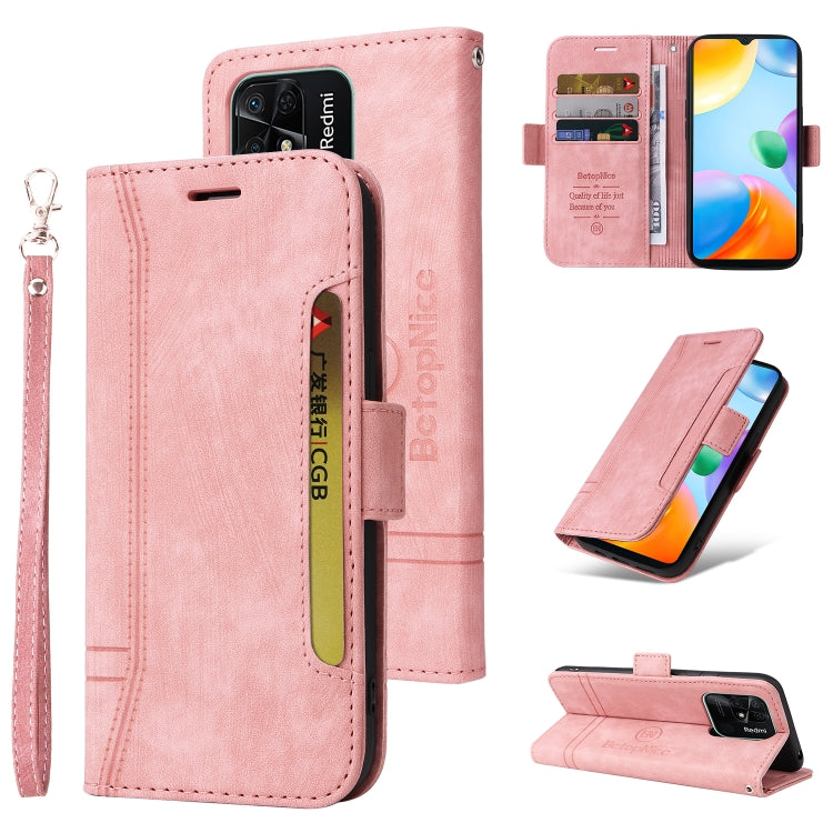 BETOPNICE Custodia per telefono in pelle con fibbia a doppio lato, For Xiaomi Redmi 9C, For Xiaomi Redmi 10C, For Xiaomi Redmi K40, For Xiaomi Redmi K50 Gaming