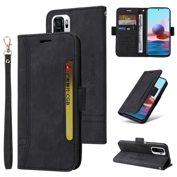 BETOPNICE Custodia per telefono in pelle con fibbia a doppio lato, For Xiaomi Redmi Note 9 4G, For Xiaomi Redmi Note 9 Pro 4G, For Xiaomi Redmi Note 10 4G Indian, For Xiaomi Redmi Note 10 5G