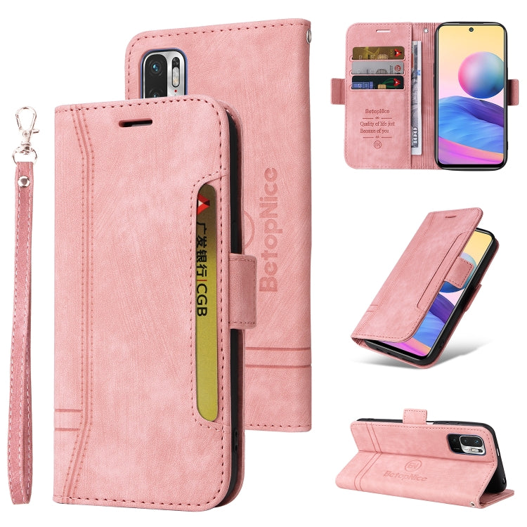 BETOPNICE Custodia per telefono in pelle con fibbia a doppio lato, For Xiaomi Redmi Note 9 4G, For Xiaomi Redmi Note 9 Pro 4G, For Xiaomi Redmi Note 10 4G Indian, For Xiaomi Redmi Note 10 5G