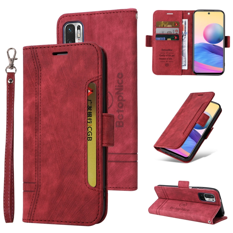 BETOPNICE Custodia per telefono in pelle con fibbia a doppio lato, For Xiaomi Redmi Note 9 4G, For Xiaomi Redmi Note 9 Pro 4G, For Xiaomi Redmi Note 10 4G Indian, For Xiaomi Redmi Note 10 5G
