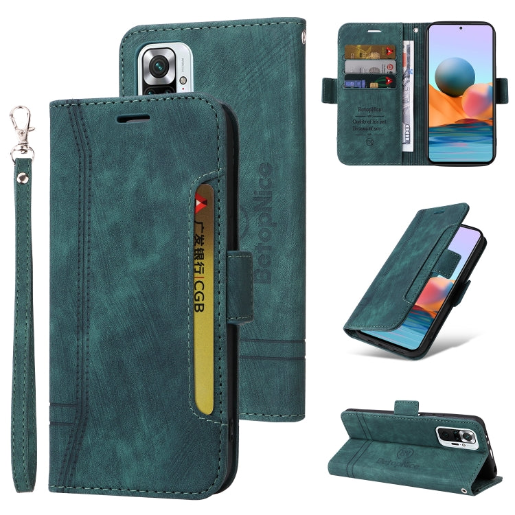 BETOPNICE Custodia per telefono in pelle con fibbia a doppio lato, For Xiaomi Redmi Note 10 Pro, For Xiaomi Redmi Note 11 4G, For Xiaomi Redmi Note 11 Pro 5G / 4G, For Xiaomi Redmi 9A