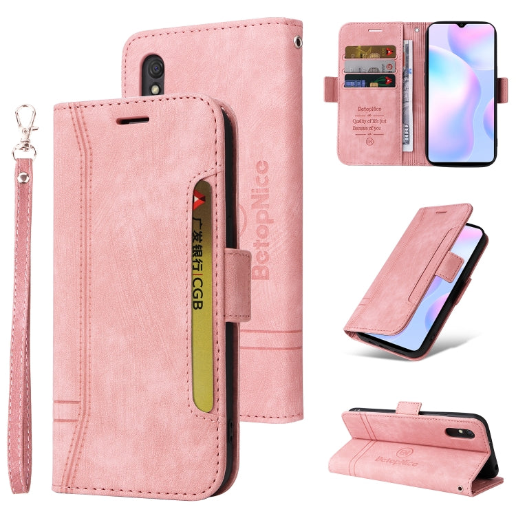 BETOPNICE Custodia per telefono in pelle con fibbia a doppio lato, For Xiaomi Redmi Note 10 Pro, For Xiaomi Redmi Note 11 4G, For Xiaomi Redmi Note 11 Pro 5G / 4G, For Xiaomi Redmi 9A