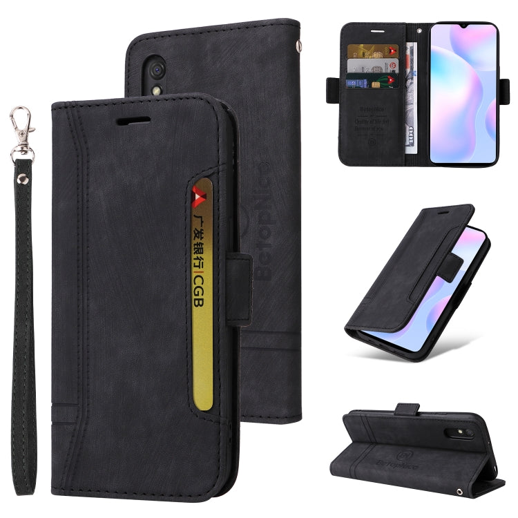 BETOPNICE Custodia per telefono in pelle con fibbia a doppio lato, For Xiaomi Redmi Note 10 Pro, For Xiaomi Redmi Note 11 4G, For Xiaomi Redmi Note 11 Pro 5G / 4G, For Xiaomi Redmi 9A