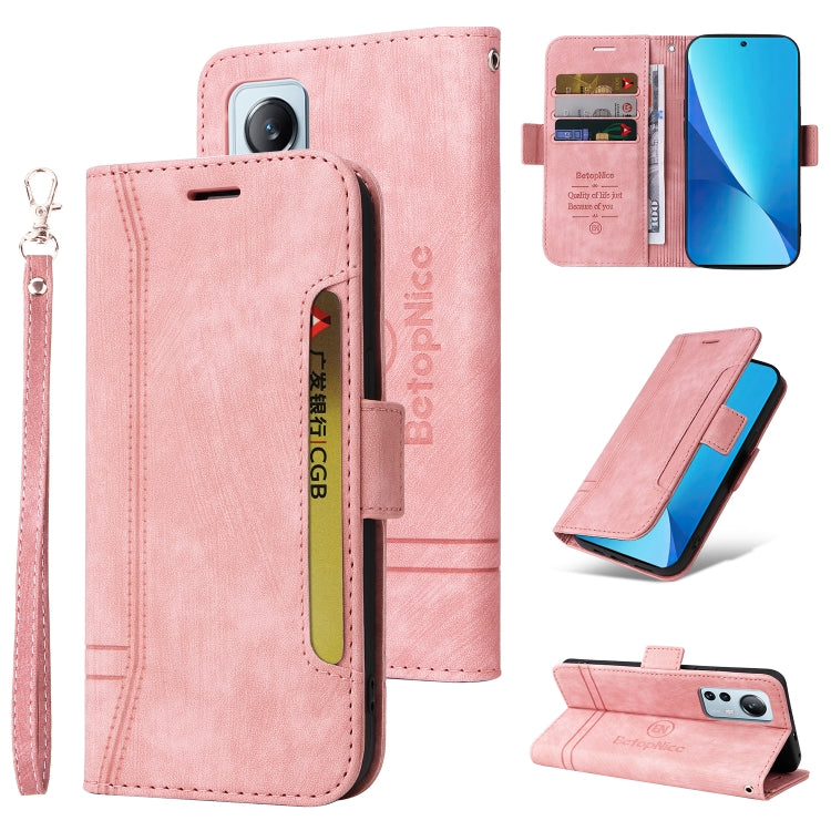 BETOPNICE Custodia per telefono in pelle con fibbia a doppio lato, For Xiaomi 12 Lite, For Xiaomi 12, For Xiaomi 12 Pro, For Xiaomi Poco M3 / Redmi 9T
