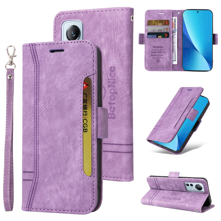 BETOPNICE Custodia per telefono in pelle con fibbia a doppio lato, For Xiaomi 12 Lite, For Xiaomi 12, For Xiaomi 12 Pro, For Xiaomi Poco M3 / Redmi 9T