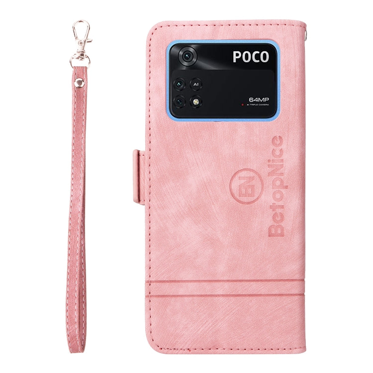BETOPNICE Custodia per telefono in pelle con fibbia a doppio lato, For Xiaomi Poco M4 Pro 4G, For Xiaomi Poco X3 NFC, For Xiaomi Poco X4 Pro 5G
