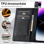 Custodia per telefono in pelle antifurto LC.IMEEKE RFID, For iPhone 14 Pro, For iPhone 14 Pro Max, For iPhone 12 Pro/12, For iPhone 12 Pro Max, For Samsung Galaxy A53 5G