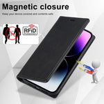 Custodia per telefono in pelle antifurto LC.IMEEKE RFID, For iPhone 14 Pro, For iPhone 14 Pro Max, For iPhone 12 Pro/12, For iPhone 12 Pro Max, For Samsung Galaxy A53 5G