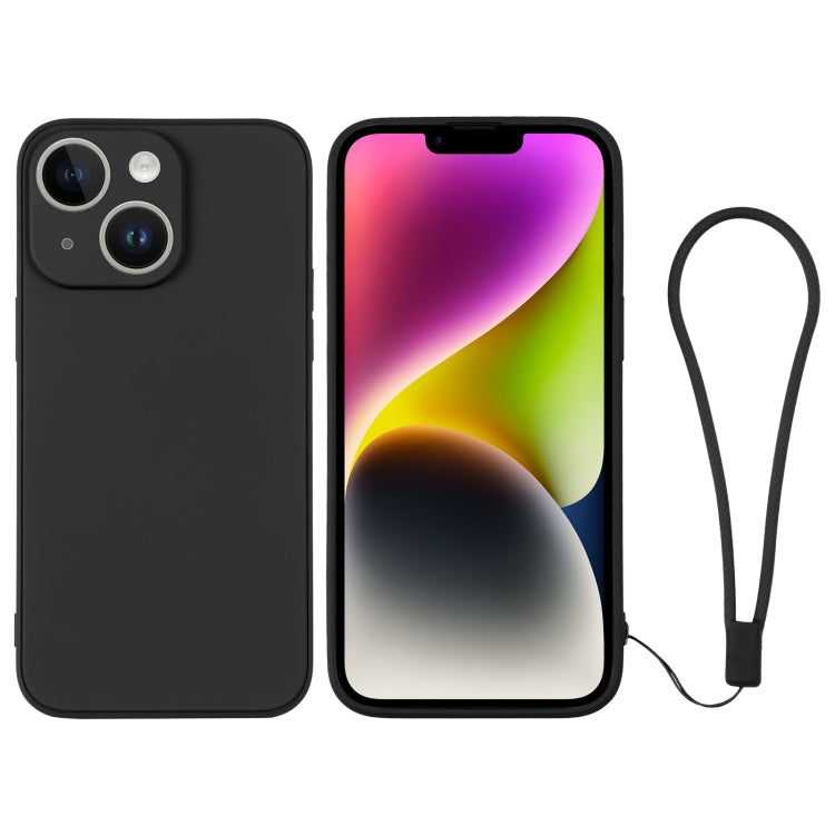 Custodia per telefono in silicone con cinturino da polso, For iPhone 14, For iPhone 14 Plus