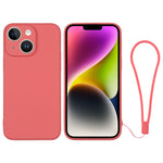 Custodia per telefono in silicone con cinturino da polso, For iPhone 14, For iPhone 14 Plus