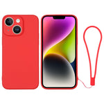 Custodia per telefono in silicone con cinturino da polso, For iPhone 14, For iPhone 14 Plus