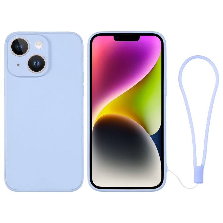 Custodia per telefono in silicone con cinturino da polso, For iPhone 14, For iPhone 14 Plus