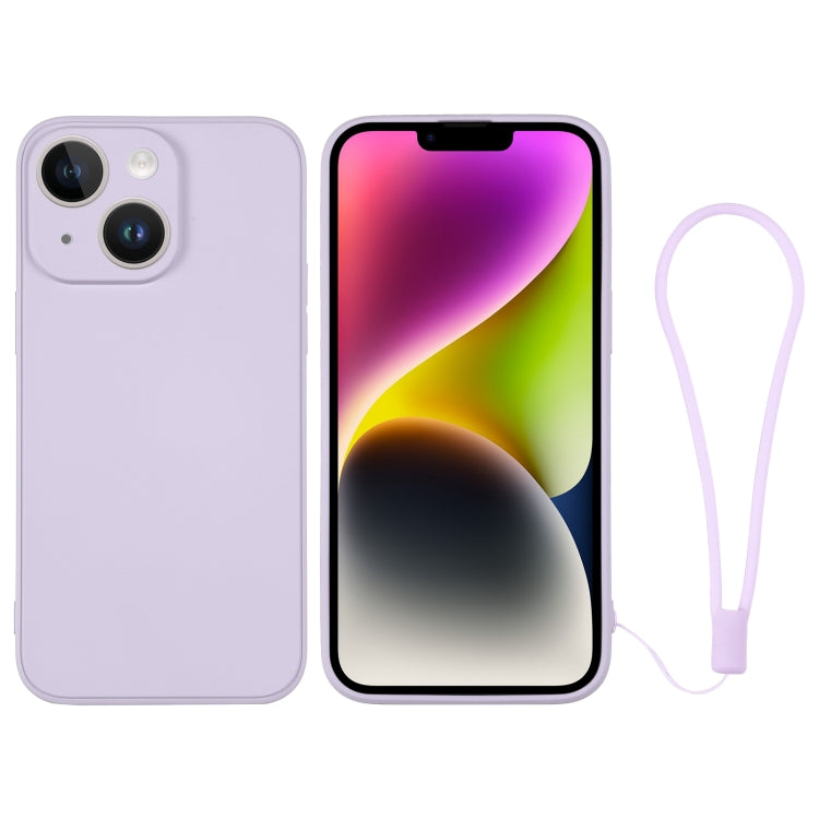 Custodia per telefono in silicone con cinturino da polso, For iPhone 14, For iPhone 14 Plus