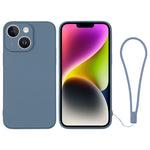 Custodia per telefono in silicone con cinturino da polso, For iPhone 14, For iPhone 14 Plus