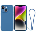 Custodia per telefono in silicone con cinturino da polso, For iPhone 14, For iPhone 14 Plus