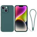 Custodia per telefono in silicone con cinturino da polso, For iPhone 14, For iPhone 14 Plus