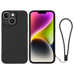 Custodia per telefono in silicone con cinturino da polso, For iPhone 14, For iPhone 14 Plus