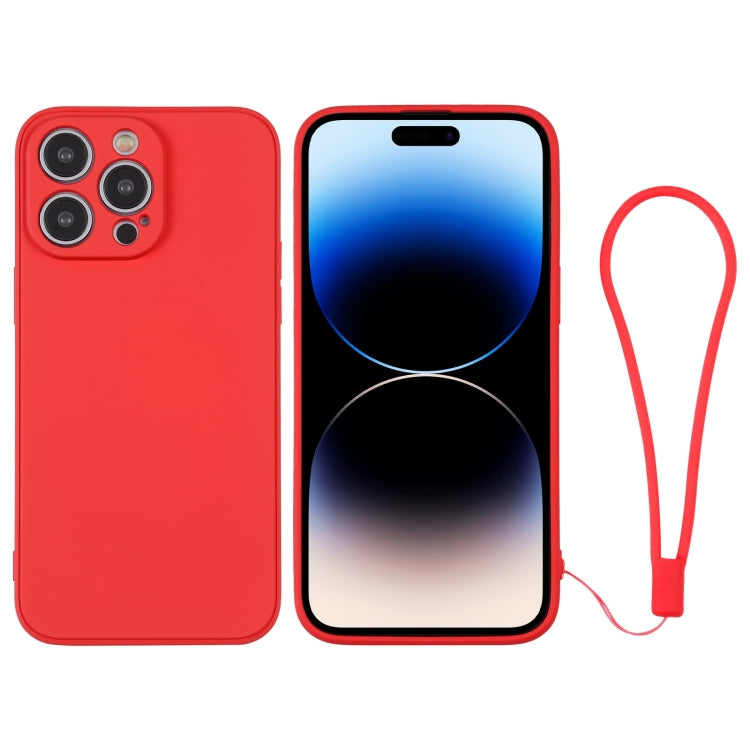 Custodia per telefono in silicone con cinturino da polso, For iPhone 14 Pro, For iPhone 14 Pro Max