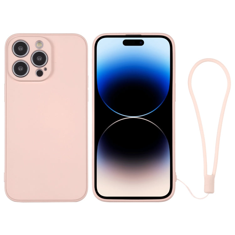 Custodia per telefono in silicone con cinturino da polso, For iPhone 14 Pro, For iPhone 14 Pro Max