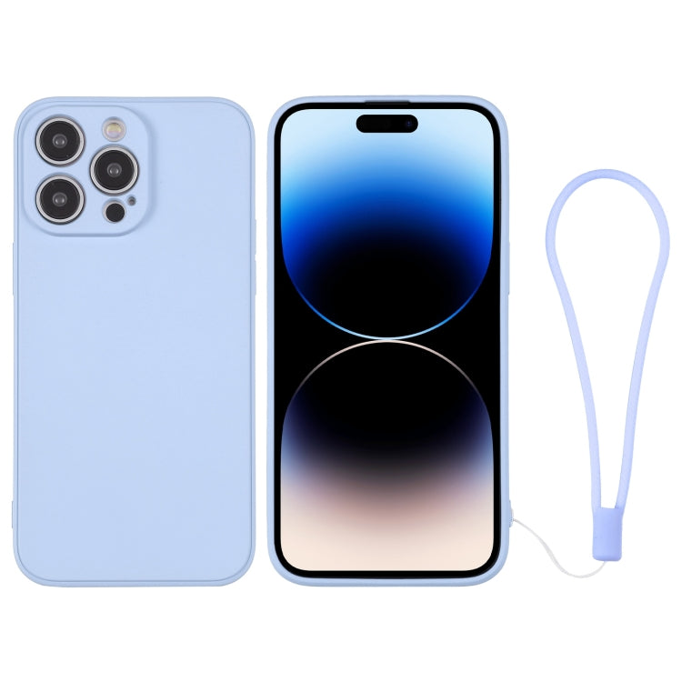 Custodia per telefono in silicone con cinturino da polso, For iPhone 14 Pro, For iPhone 14 Pro Max