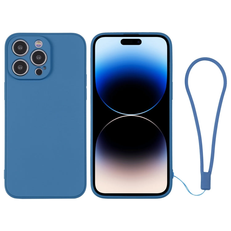 Custodia per telefono in silicone con cinturino da polso, For iPhone 14 Pro, For iPhone 14 Pro Max