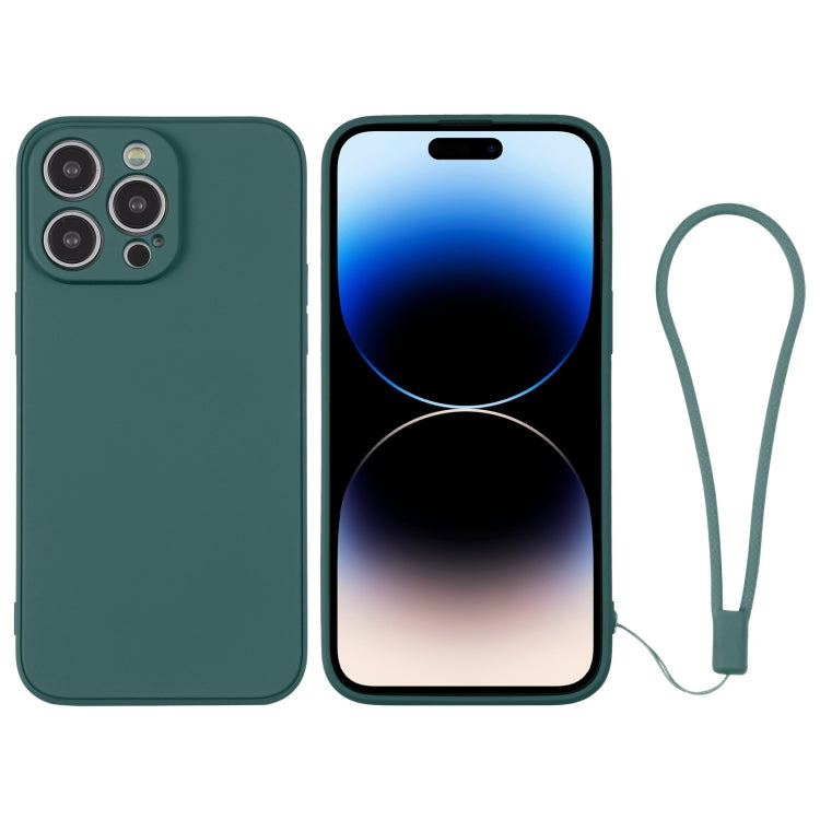 Custodia per telefono in silicone con cinturino da polso, For iPhone 14 Pro, For iPhone 14 Pro Max