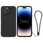 Custodia per telefono in silicone con cinturino da polso, For iPhone 14 Pro, For iPhone 14 Pro Max