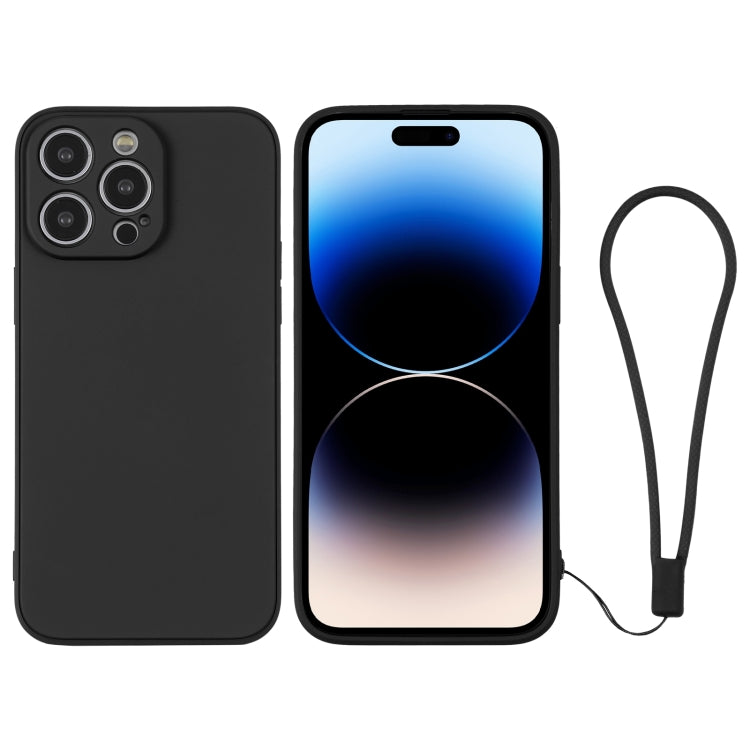 Custodia per telefono in silicone con cinturino da polso, For iPhone 14 Pro, For iPhone 14 Pro Max