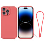 Custodia per telefono in silicone con cinturino da polso, For iPhone 14 Pro, For iPhone 14 Pro Max