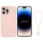 Custodia per telefono in silicone con cinturino da polso, For iPhone 14 Pro, For iPhone 14 Pro Max