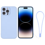 Custodia per telefono in silicone con cinturino da polso, For iPhone 14 Pro, For iPhone 14 Pro Max