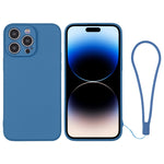 Custodia per telefono in silicone con cinturino da polso, For iPhone 14 Pro, For iPhone 14 Pro Max