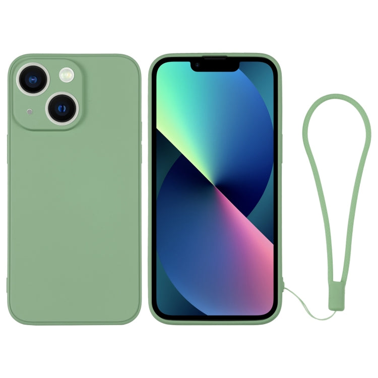 Custodia per telefono in silicone con cinturino da polso, For iPhone 13 mini, For iPhone 13