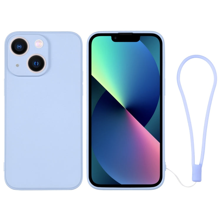 Custodia per telefono in silicone con cinturino da polso, For iPhone 13 mini, For iPhone 13