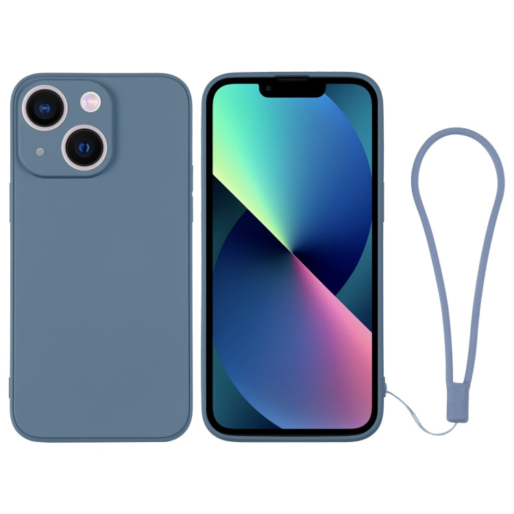Custodia per telefono in silicone con cinturino da polso, For iPhone 13 mini, For iPhone 13