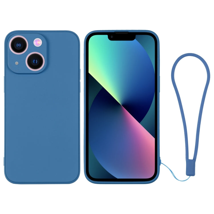 Custodia per telefono in silicone con cinturino da polso, For iPhone 13 mini, For iPhone 13