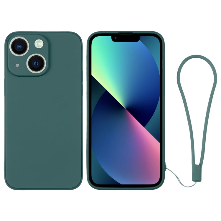 Custodia per telefono in silicone con cinturino da polso, For iPhone 13 mini, For iPhone 13