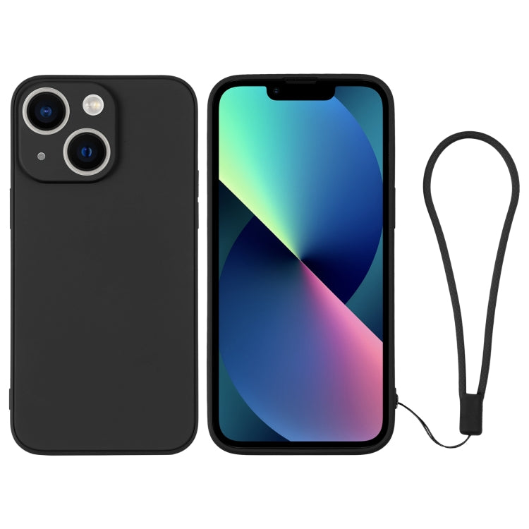 Custodia per telefono in silicone con cinturino da polso, For iPhone 13 mini, For iPhone 13