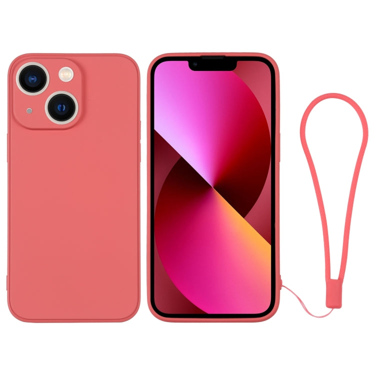 Custodia per telefono in silicone con cinturino da polso, For iPhone 13 mini, For iPhone 13