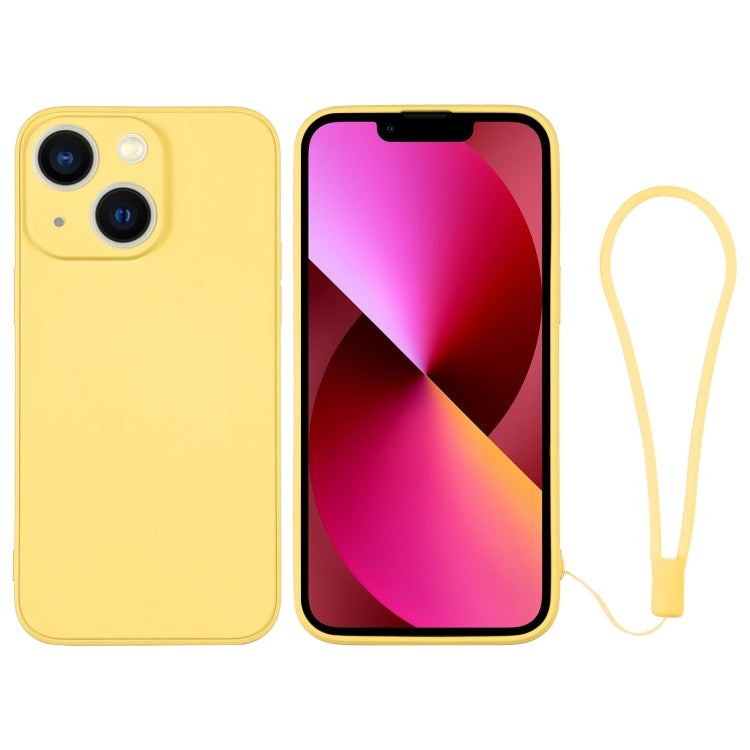 Custodia per telefono in silicone con cinturino da polso, For iPhone 13 mini, For iPhone 13