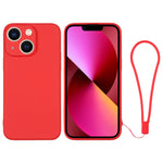 Custodia per telefono in silicone con cinturino da polso, For iPhone 13 mini, For iPhone 13
